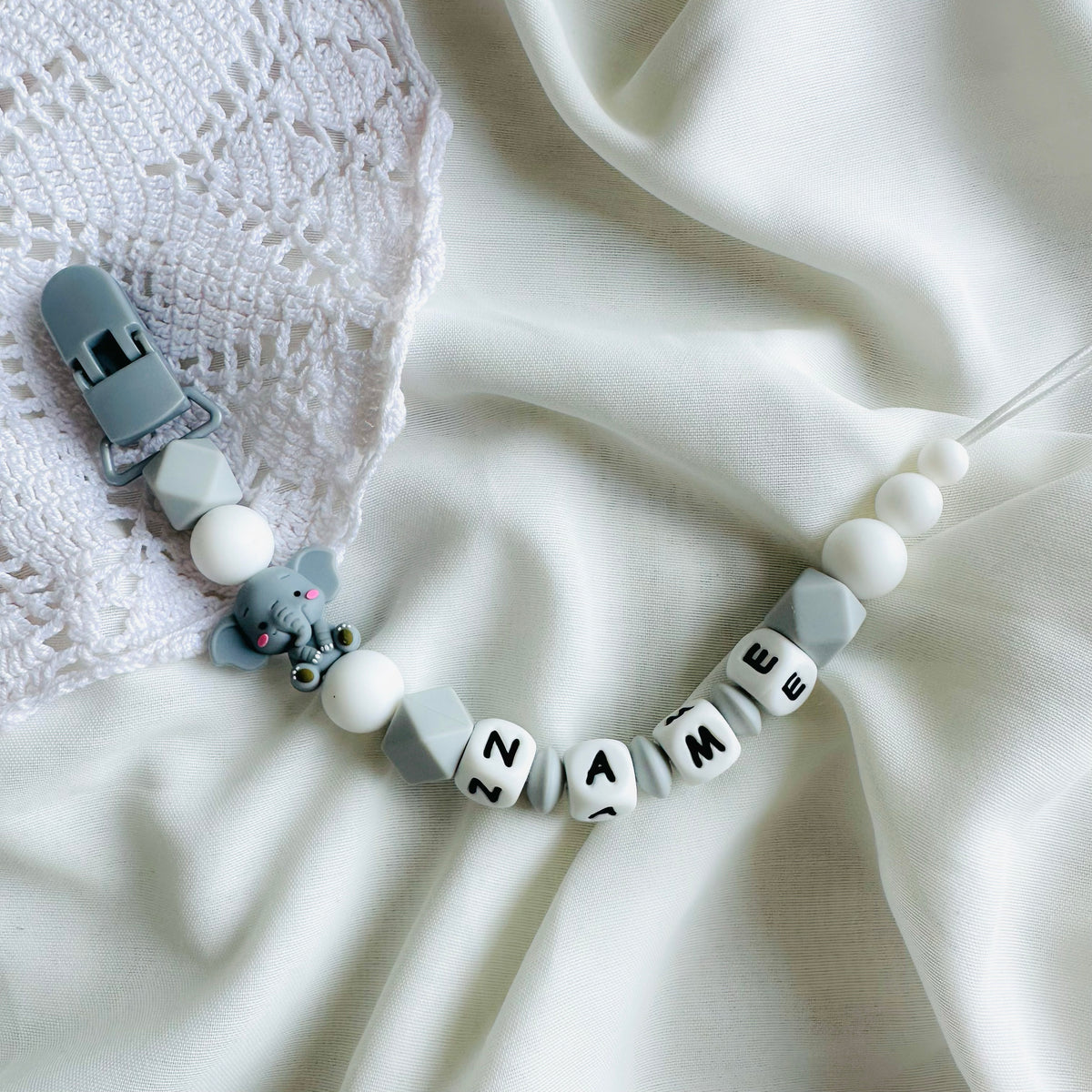 Lănțișoare de suzetă personalizate - GRI