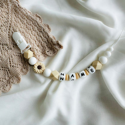Lănțișoare de suzetă personalizate - CREM